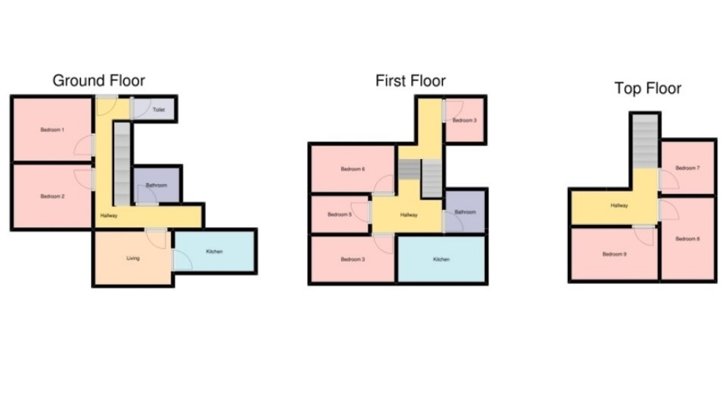 Floorplans For Eton Place, Plymouth