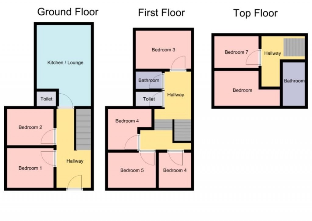 Floorplans For Restormel Road, Plymouth